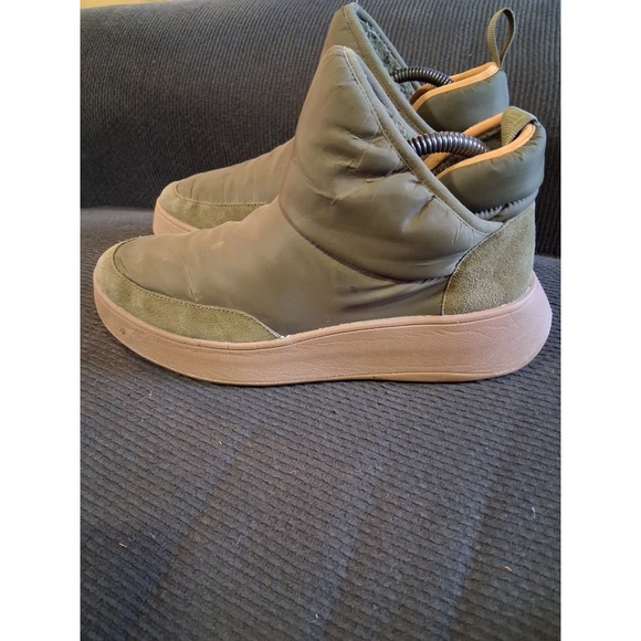 Fitflop Dash Canvas Ankle Boots Womens Size 8 Olive Slip On Booties - Picture 1 of 8